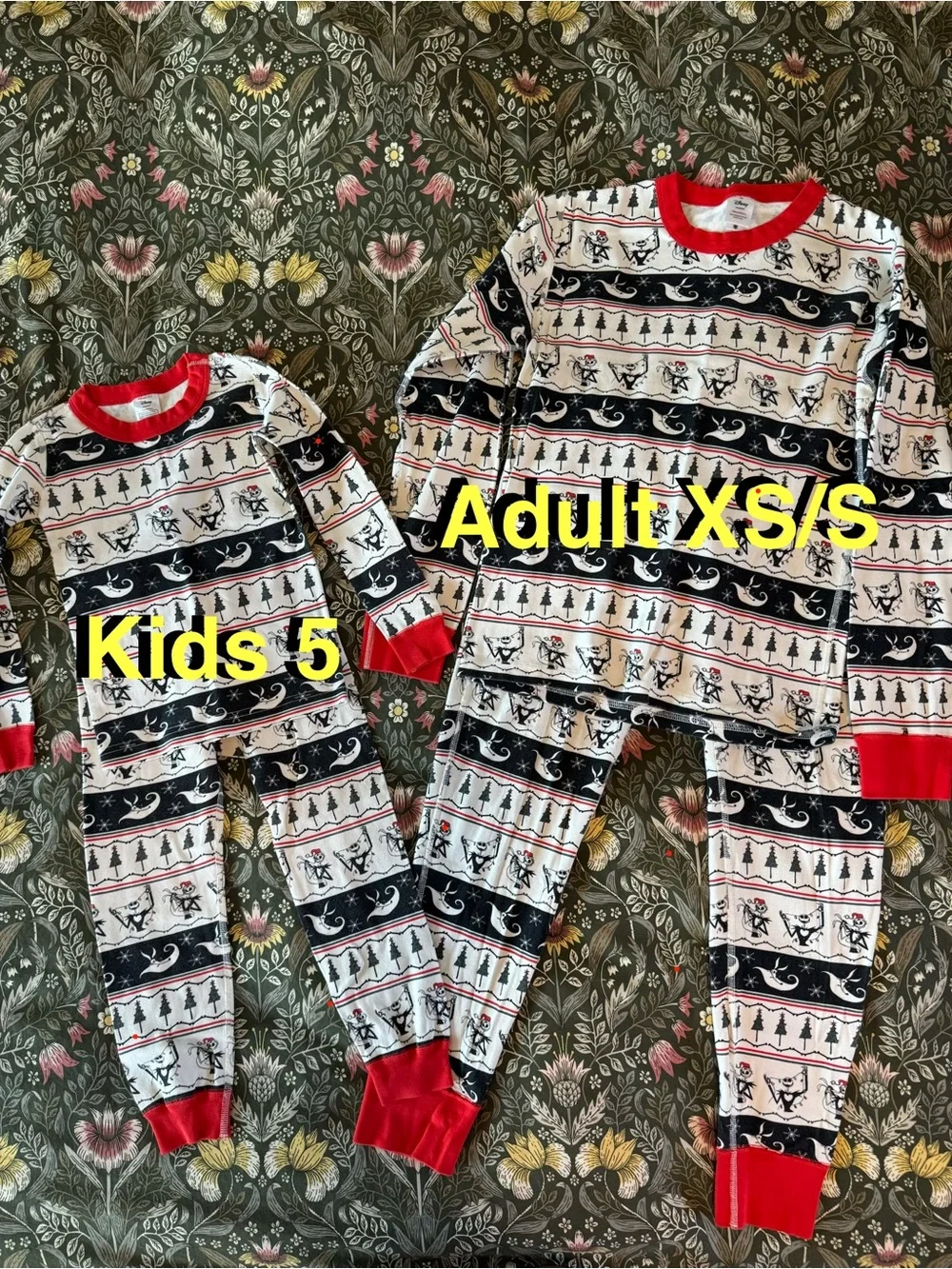 Hanna Andersson Adult Nightmare Before Christmas Pjs- XS top/S pants, mommy & me